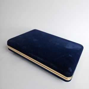 Vintage Blue Velvet Jewellery Box
